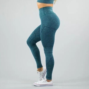 Alphalete OG Revival Leggings High Waist Heathered  Green